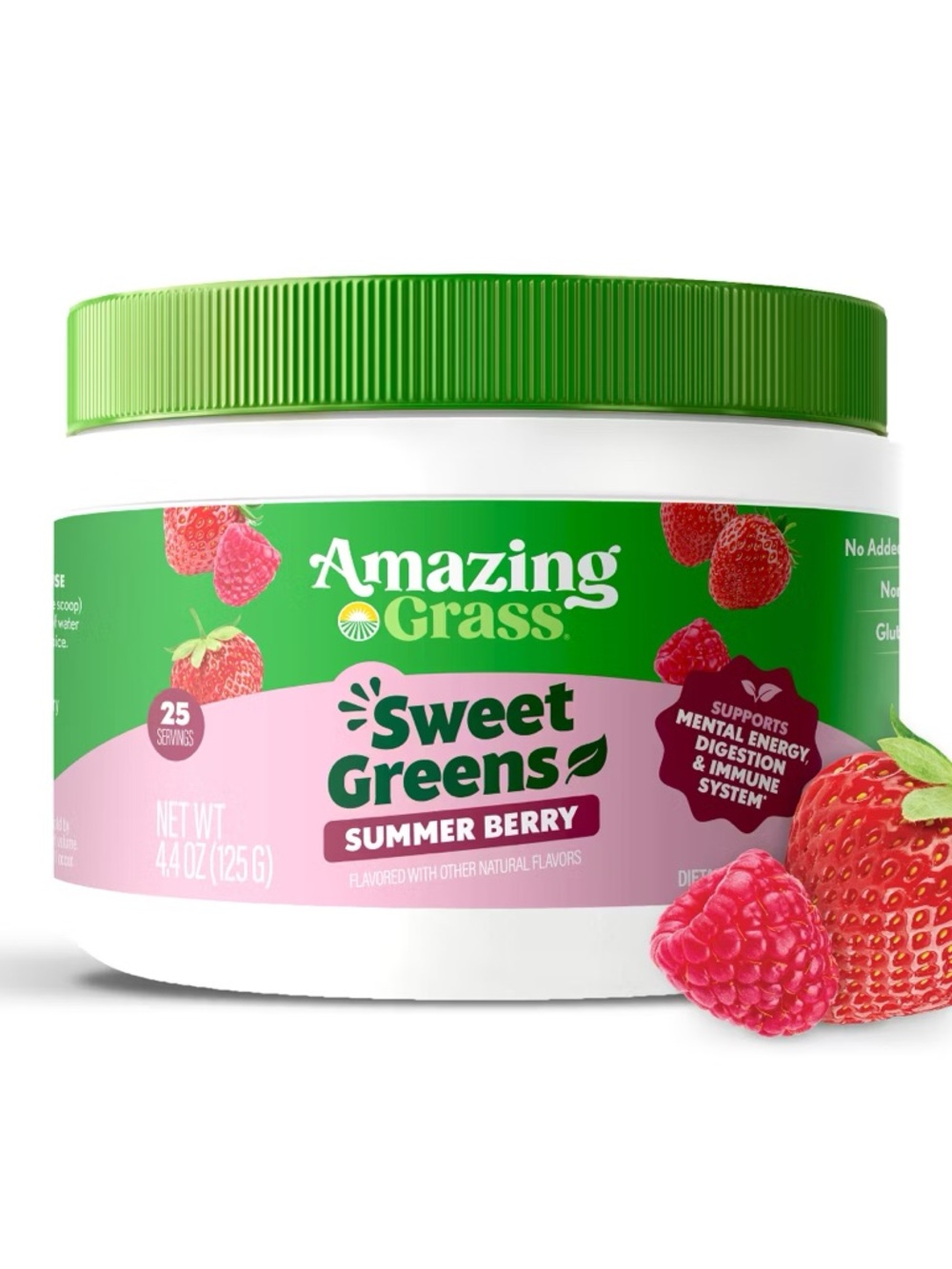 Sweet Greens Summer Berry - Green & Pink